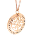 Rose Gold Personalised Family Necklace