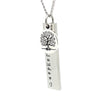 Silver Tree Charm Bar Necklace