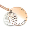 Tree of Life Personalised Jewellery Rose Gold and Silver