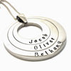 3 Ring Layered Personalised Pendant