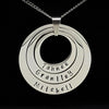 3 Ring Layered Personalised Pendant