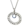 Birthstone Pendant Silver Circle