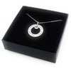 Birthstone Pendant Silver Circle