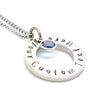 Birthstone Pendant Silver Circle