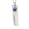 Birthstone Vertical Bar Necklace