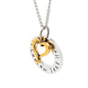 Circle Pendant with Gold Heart Charm