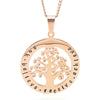 Family Names Rose Gold Tree Necklace