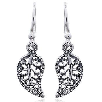 Coorabell Crafts Filigree Leaf Dangle Earrings