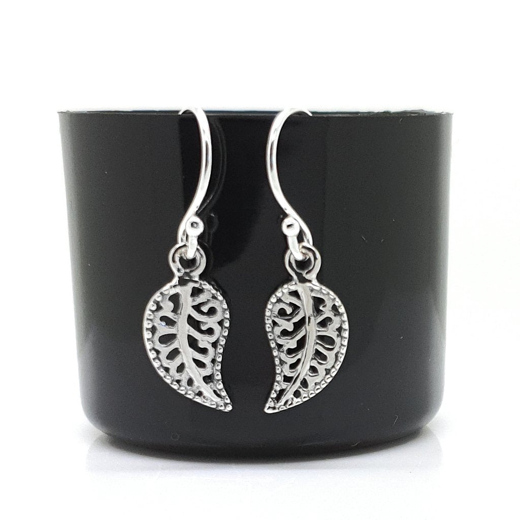 Coorabell Crafts Filigree Leaf Dangle Earrings