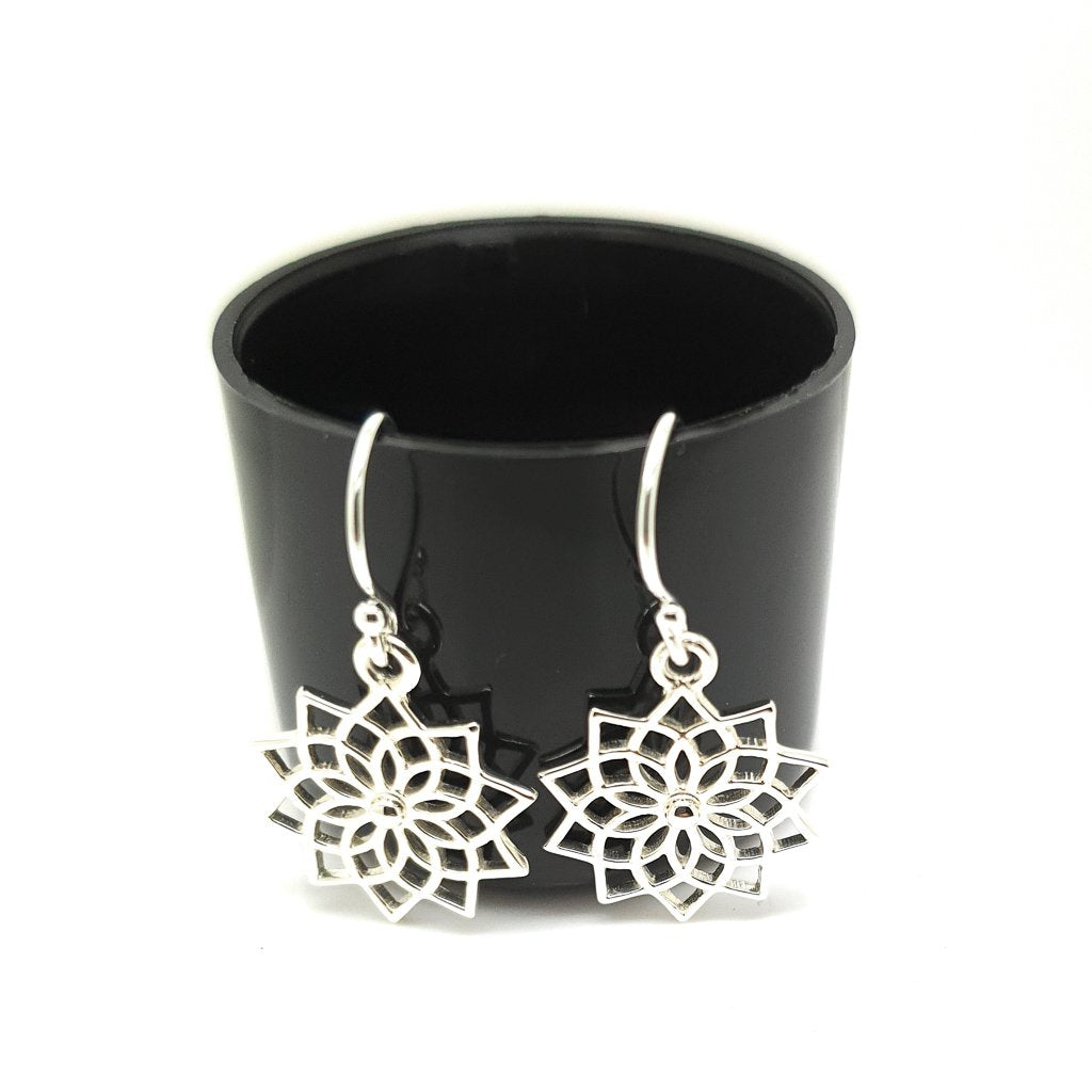 Coorabell Crafts Geometric Flower Drop Earrings