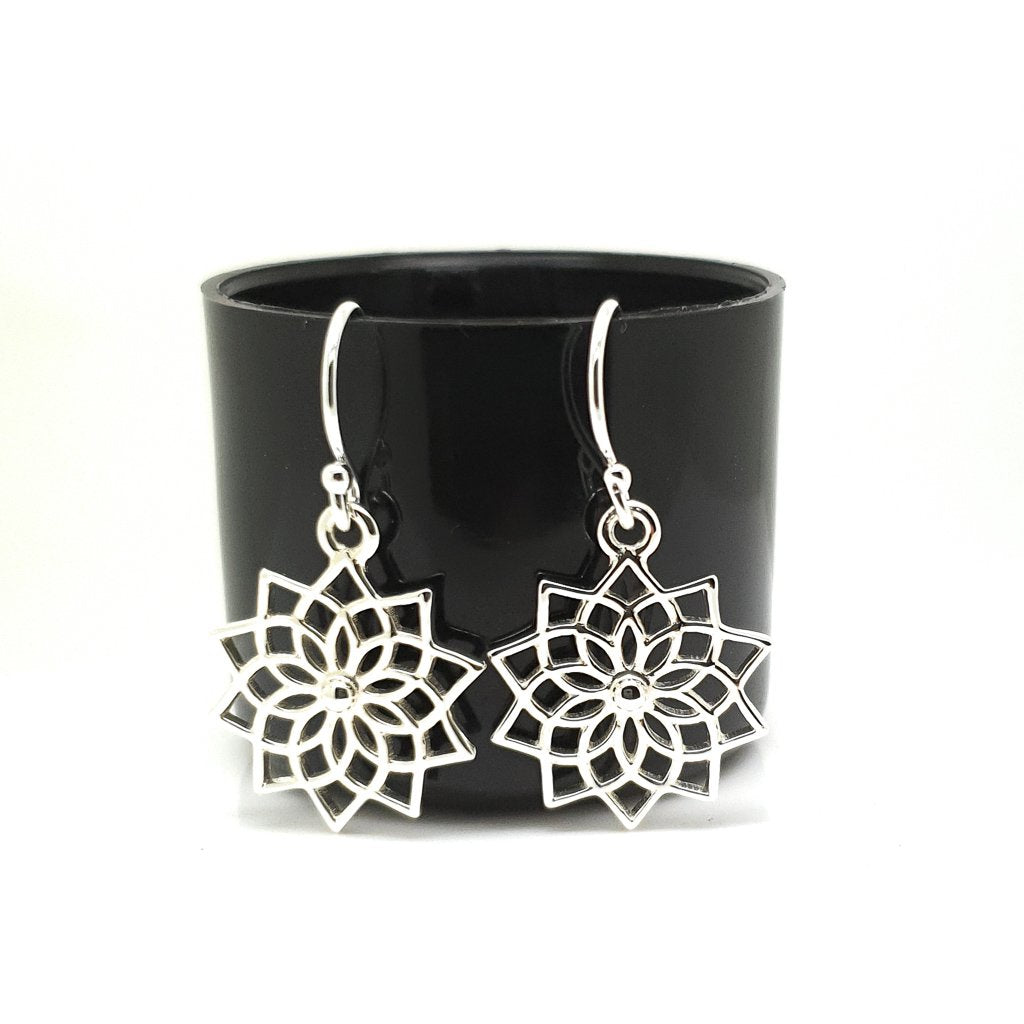 Coorabell Crafts Geometric Flower Drop Earrings
