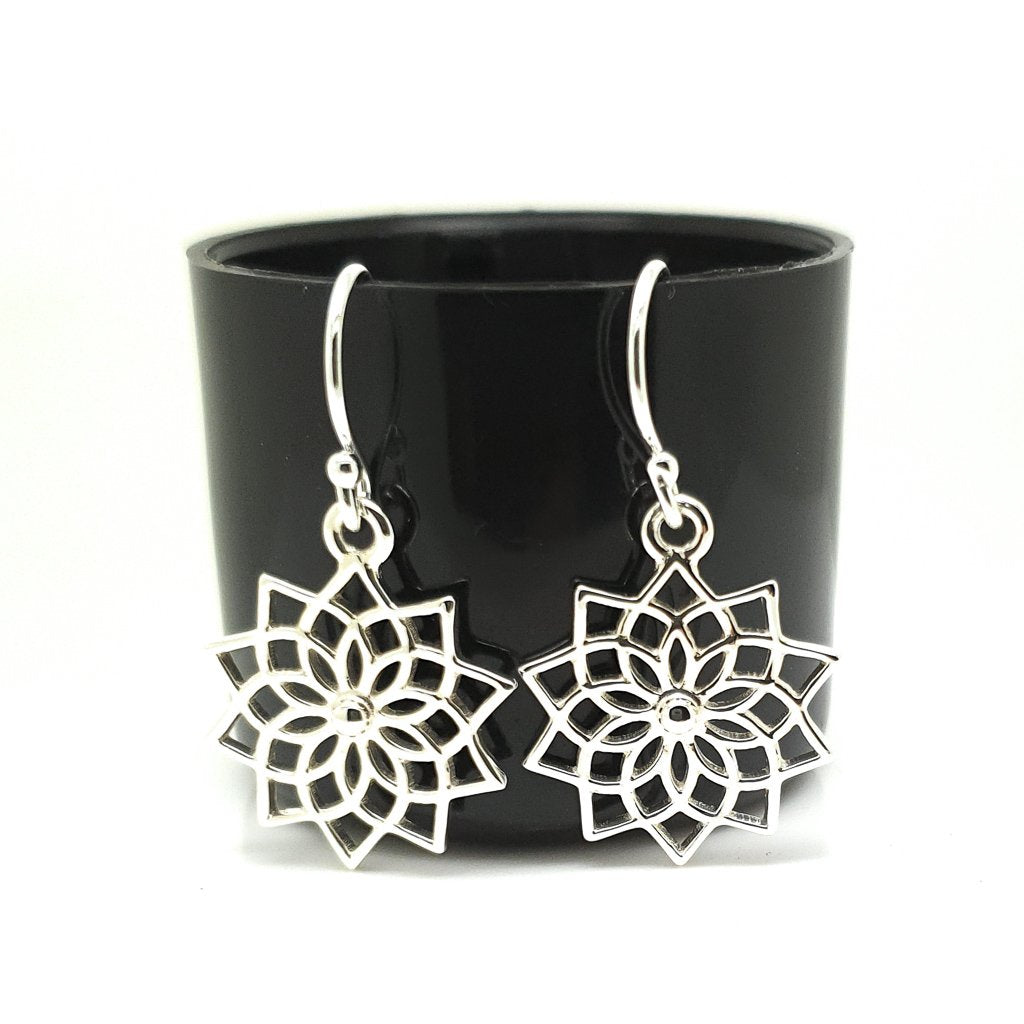 Coorabell Crafts Geometric Flower Drop Earrings