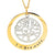 Gold oval personalised pendant with Silver Tree of Life charm