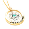 Gold Personalised Pendant with Silver Charm