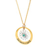 Gold Personalised Pendant with Silver Charm