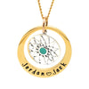 Gold Personalised Pendant with Silver Charm