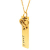 Gold Rectangle Bar Name Necklace