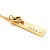 Gold Rectangle Bar Name Necklace