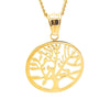 Gold Tree of Life Pendant Charm and Necklace