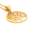 Gold Tree of Life Pendant Charm and Necklace