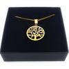 Gold Tree of Life Pendant Charm and Necklace