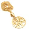 Gold Tree of Life Pendant Charm and Necklace