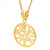 Gold Tree of Life Pendant Charm and Necklace