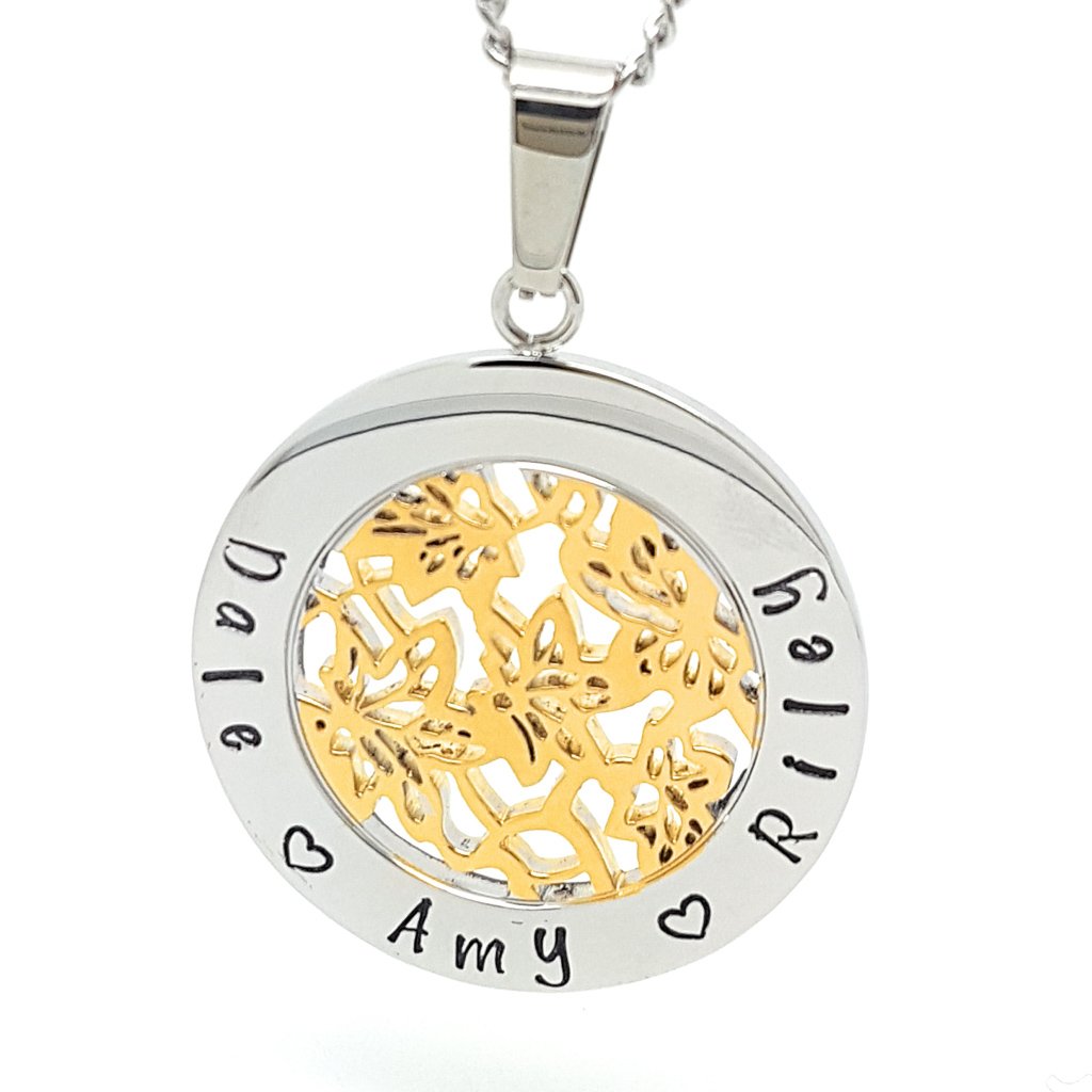 Hand Stamped Family Names Necklace