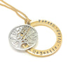 Hand Stamped Gold Names Necklace