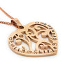 Inscribed Love Heart Filigree Necklace