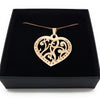 Inscribed Love Heart Filigree Necklace