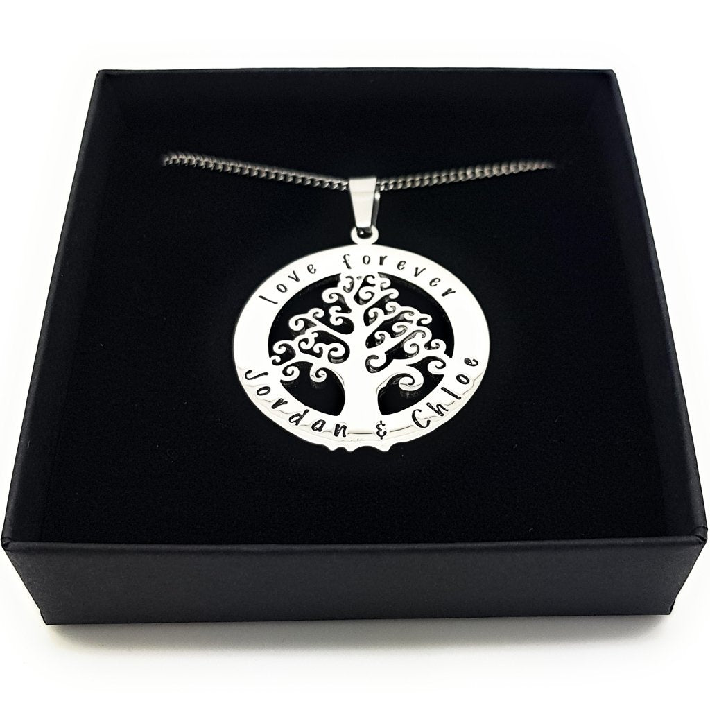 Large Personalised Tree Pendant