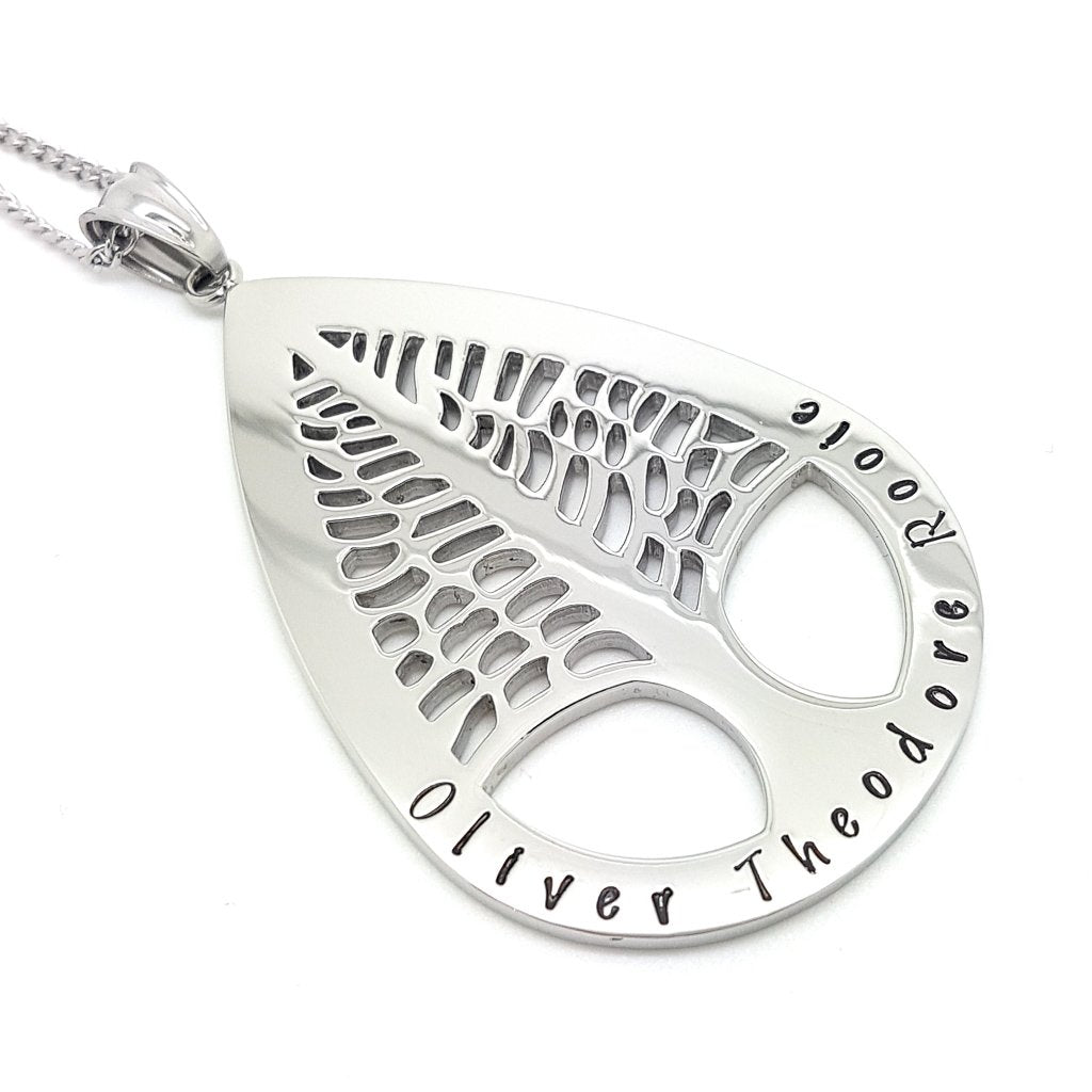 Large Personalised Tree Pendant