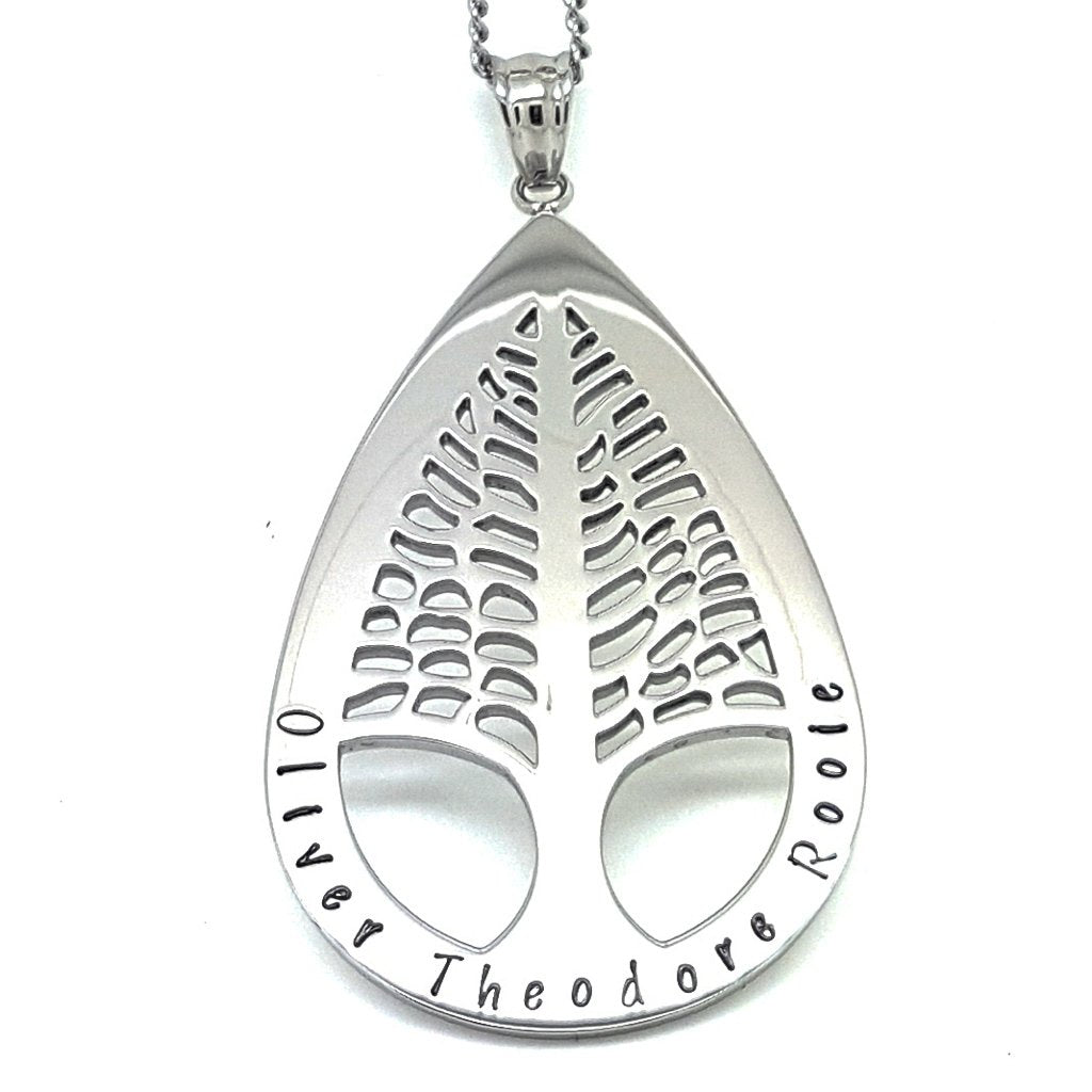 Large Personalised Tree Pendant
