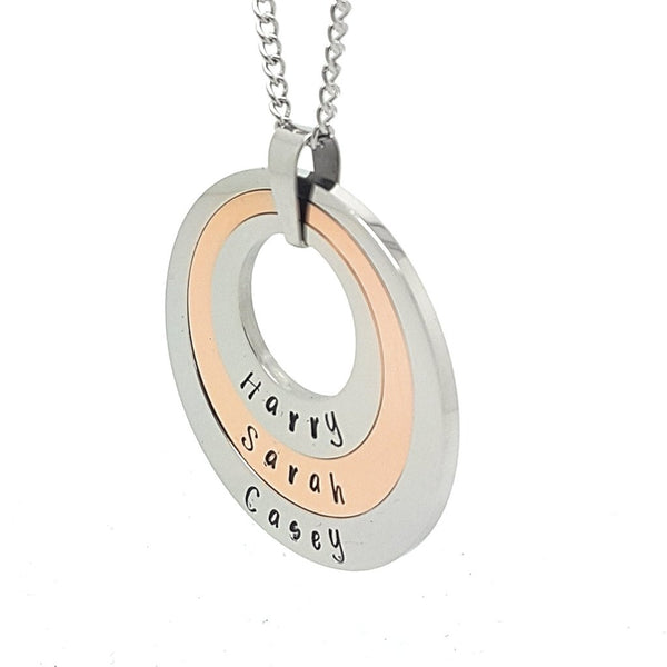 Family Circle - Surrounded by Love | Sterling Silver Personalised Pendant -  Precious Imprints