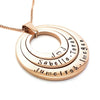 Layered Hand Stamped Family Names Pendant