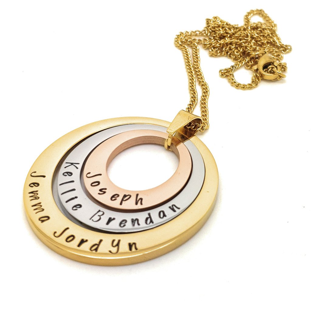 Layered Multi Tone Personalised Necklace