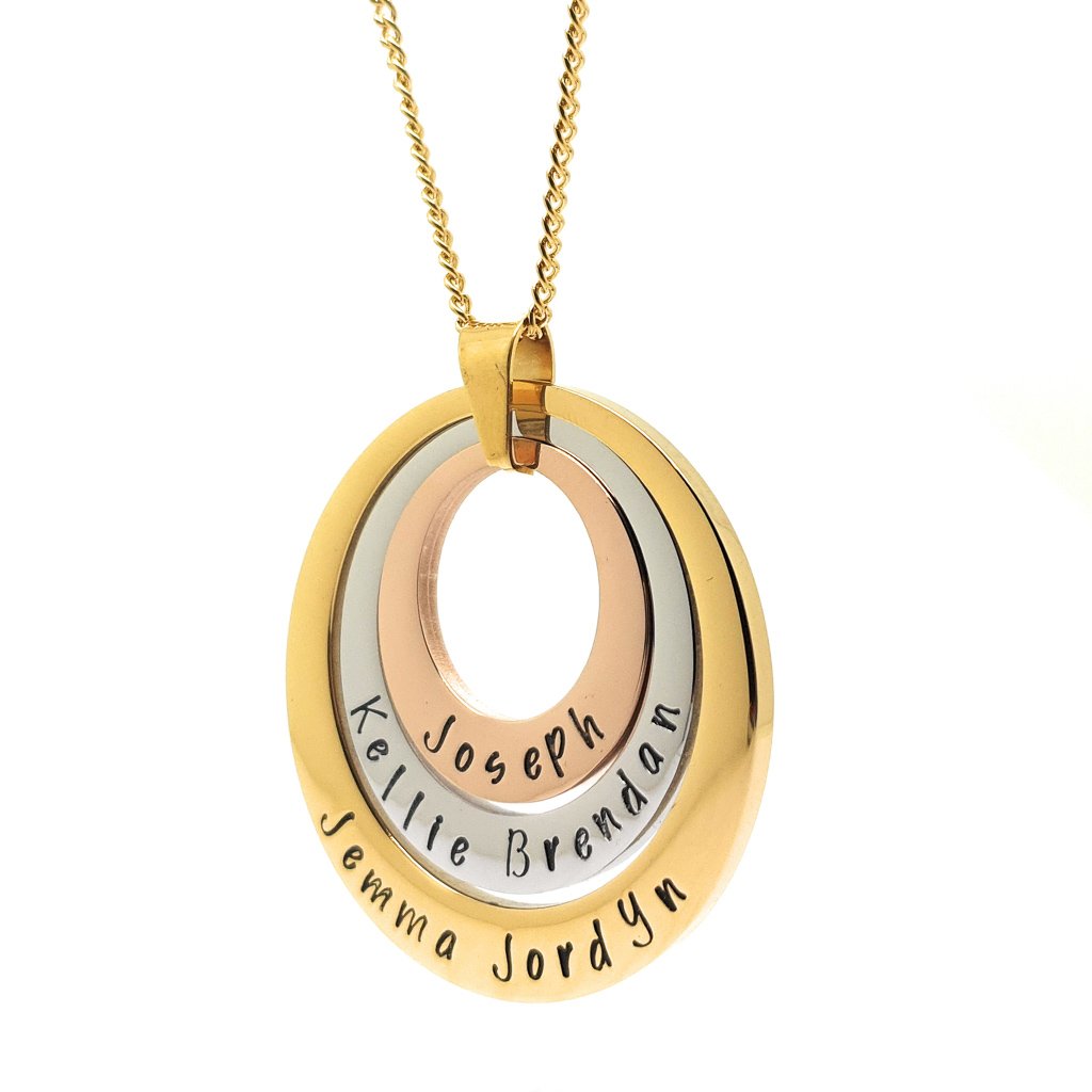Layered Multi Tone Personalised Necklace