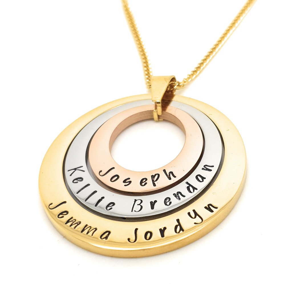 Layered Multi Tone Personalised Necklace