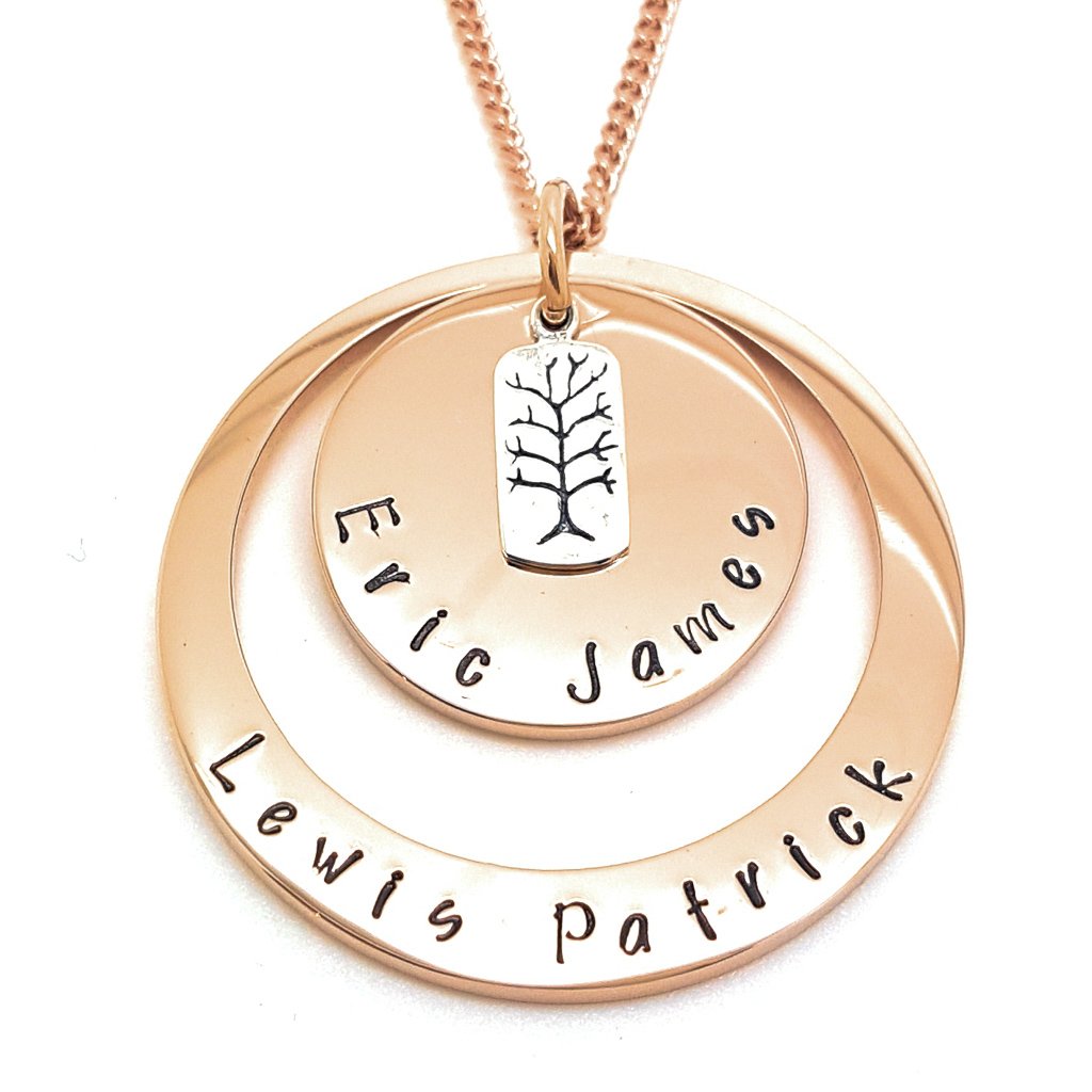 Layered Personalised Pendant Family Necklace