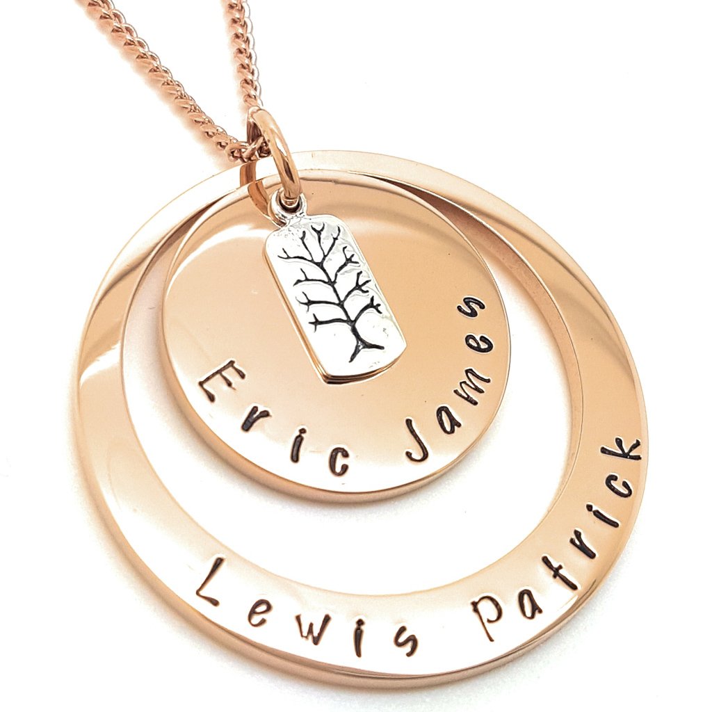 Layered Personalised Pendant Family Necklace
