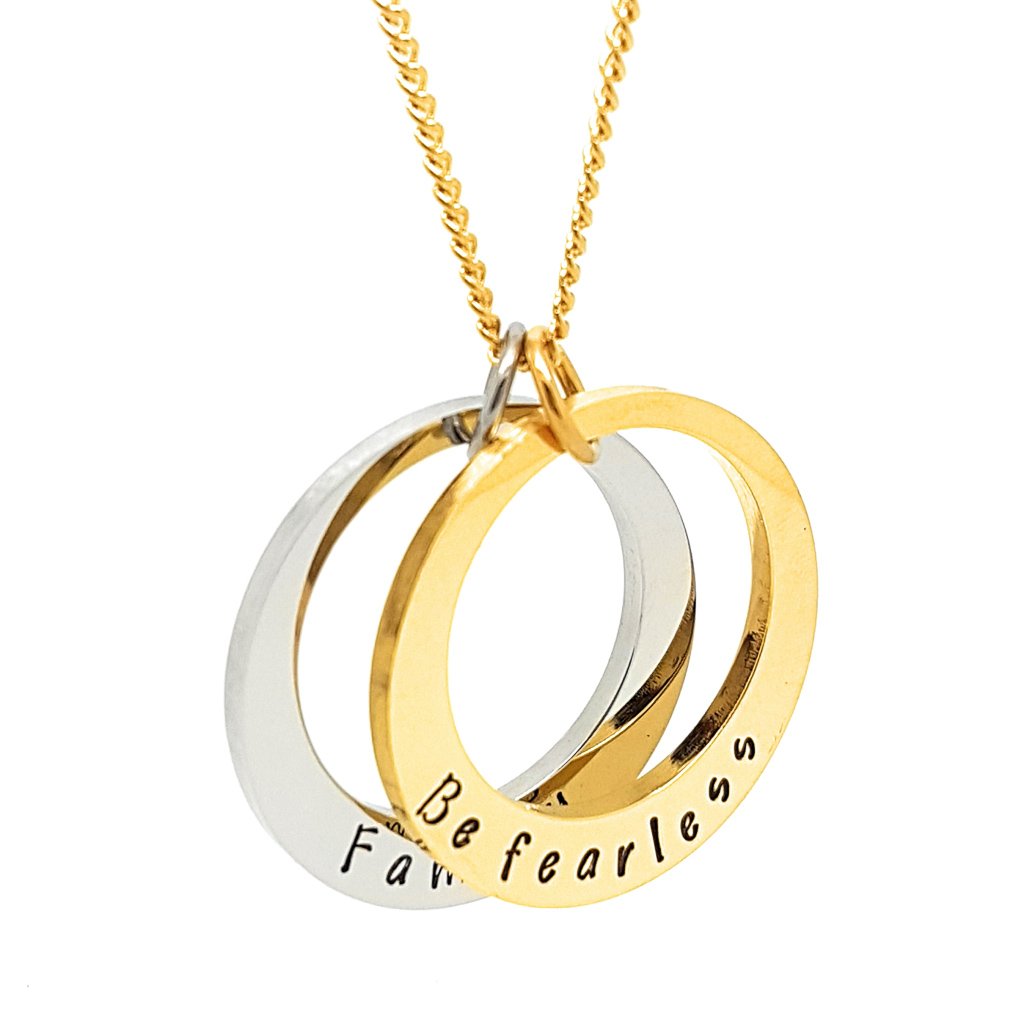 Layered Personalised Two toned Pendants