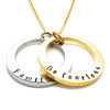 Layered Personalised Two toned Pendants