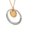 Layered Two-tone Two disk Pendant