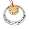 Layered Two-tone Two disk Pendant