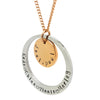 Layered Two-tone Two disk Pendant