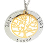 Live Laugh Love Pendant Gold Tree