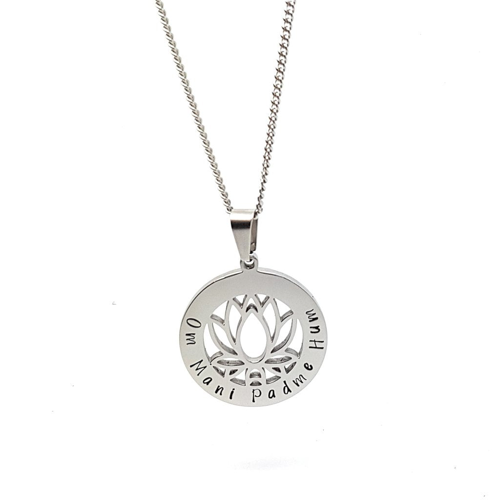 Lotus &quot;Om Mani Padme Hum&quot; Pendant