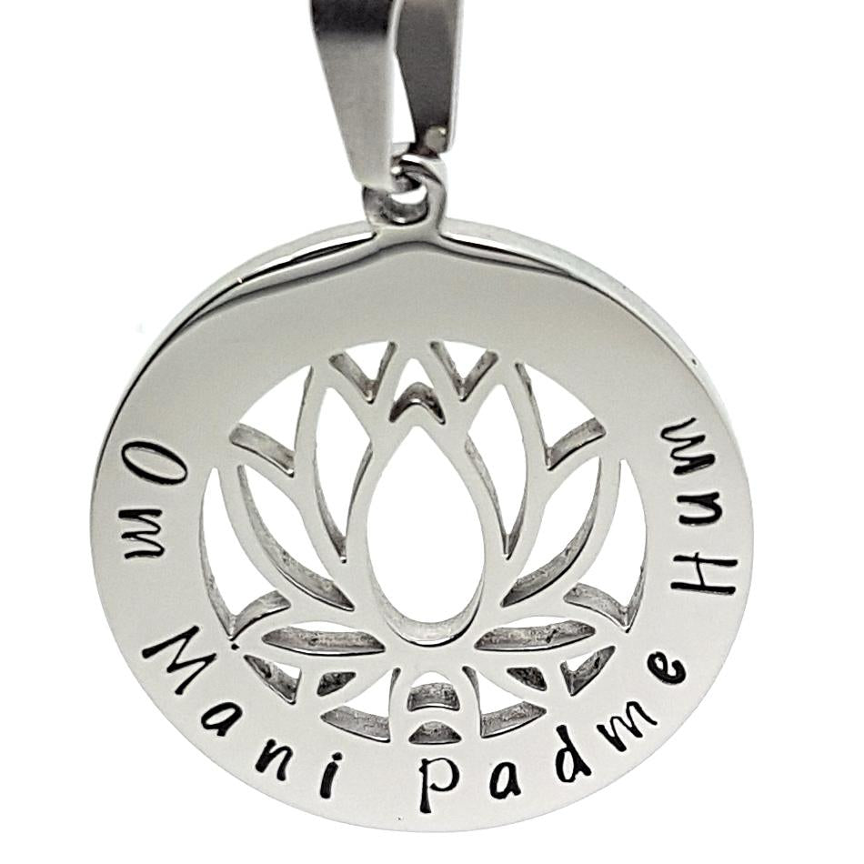 Lotus &quot;Om Mani Padme Hum&quot; Pendant