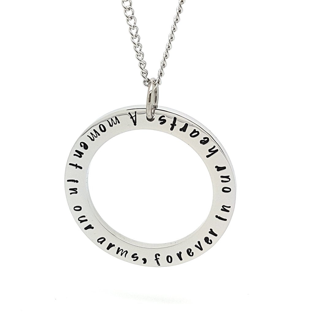 Memorial Silver Circle Pendant